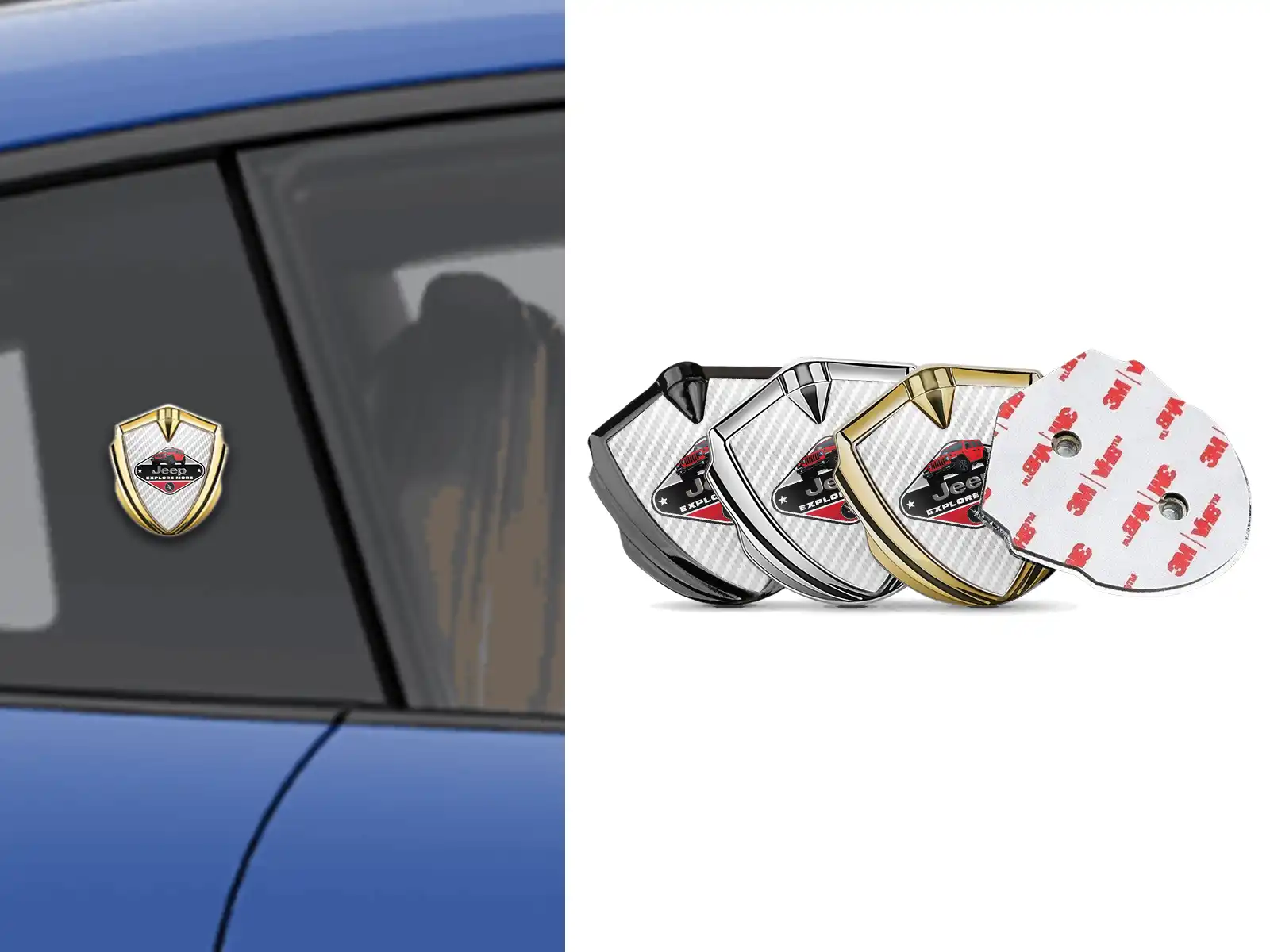 Jeep Emblema Fender Badge Stile Sportivo Lucido